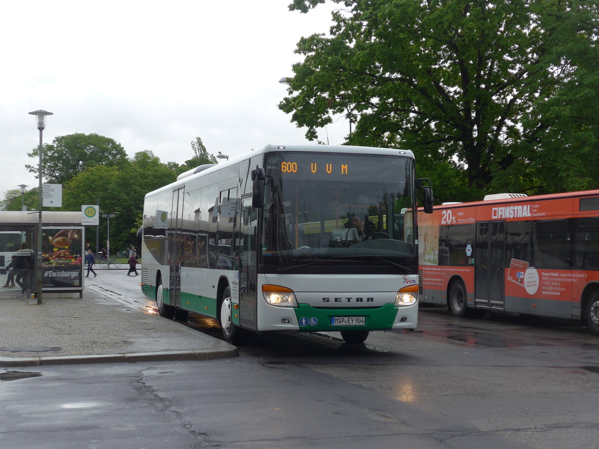 (204'668) - Schraud, Arnstein - MSP-EY 904 - Setra am 9. Mai 2019 beim Bahnhof Wrzburg