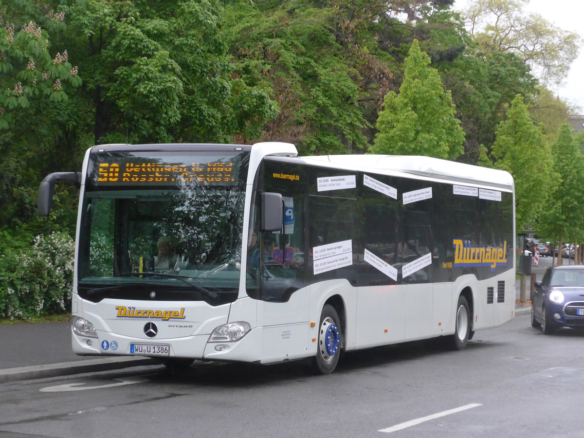(204'683) - D�rrnagel, Uettingen - W�-U 1386 - Mercedes am 9. Mai 2019 beim Bahnhof W�rzburg