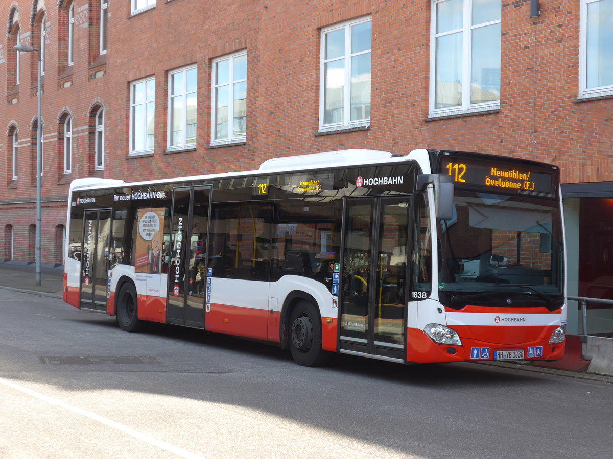 (204'971) - HHA Hamburg - Nr. 1838/HH-YB 1838 - Mercedes am 11. Mai 2019 beim Bahnhof Hamburg Altona