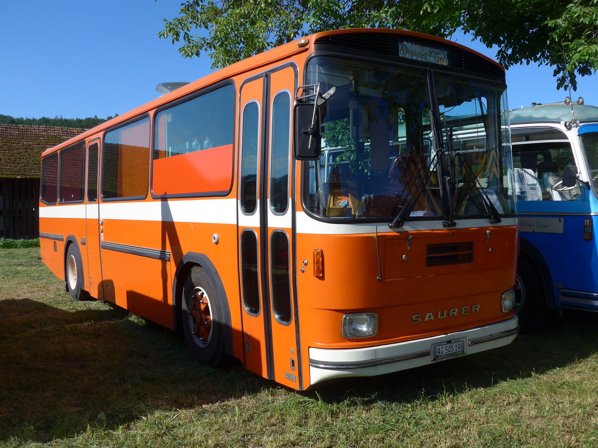 (205'763) - Mangold, Oberengstringen - AG 505'198 - Saurer/Hess (ex RhV Altsttten Nr. 45) am 8. Juni 2019 in Thayngen, Saurertreffen