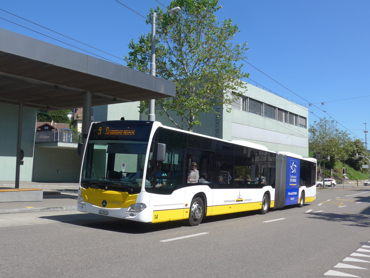 (205'889) - VBSH Schaffhausen - Nr. 14/SH 38'014 - Mercedes am 8. Juni 2019 beim Bahnhof Schaffhausen