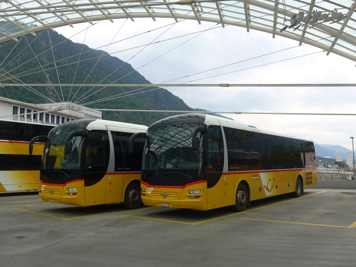 (206'205) - PostAuto Graub�nden - GR 162'989 - MAN am 9. Juni 2019 in Chur, Postautostation