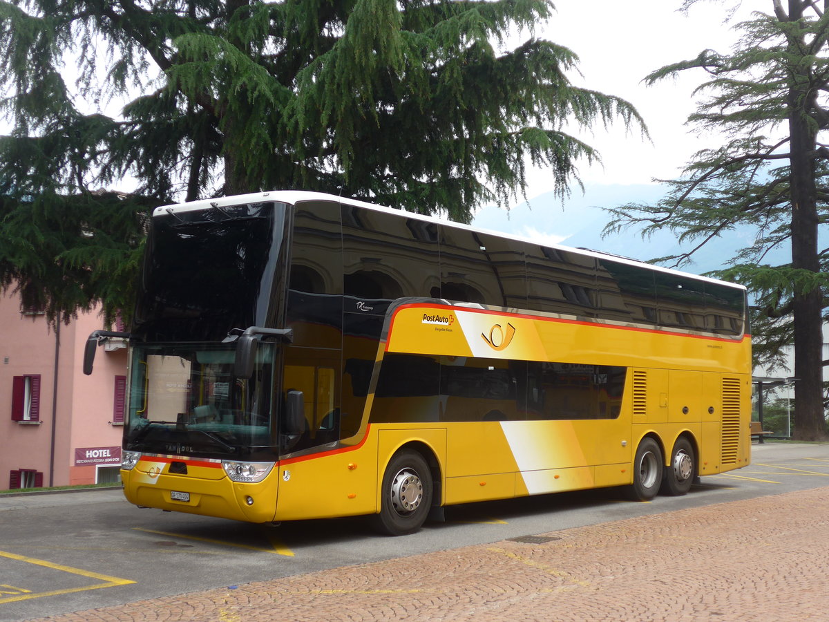 (206'210) - PostAuto Graub�nden - GR 170'404 - Van Hool am 9. Juni 2019 beim Bahnhof Bellinzona