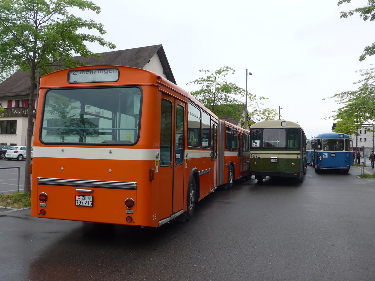 (206'568) - ZVB Zug (RWB) - Nr. 35/ZH 797'215 - FBW/Hess + SVB Bern (Bernmobil historique) - Nr. 270/BE 113'270 - FBW/SWS-Gangloff + VBZ Zrich (TMZ) - Nr. 540/ZH 315'491 - Saurer/Saurer (ex Nr. 7540; ex Nr. 540) am 22. Juni 2019 in Luzern, Allmend