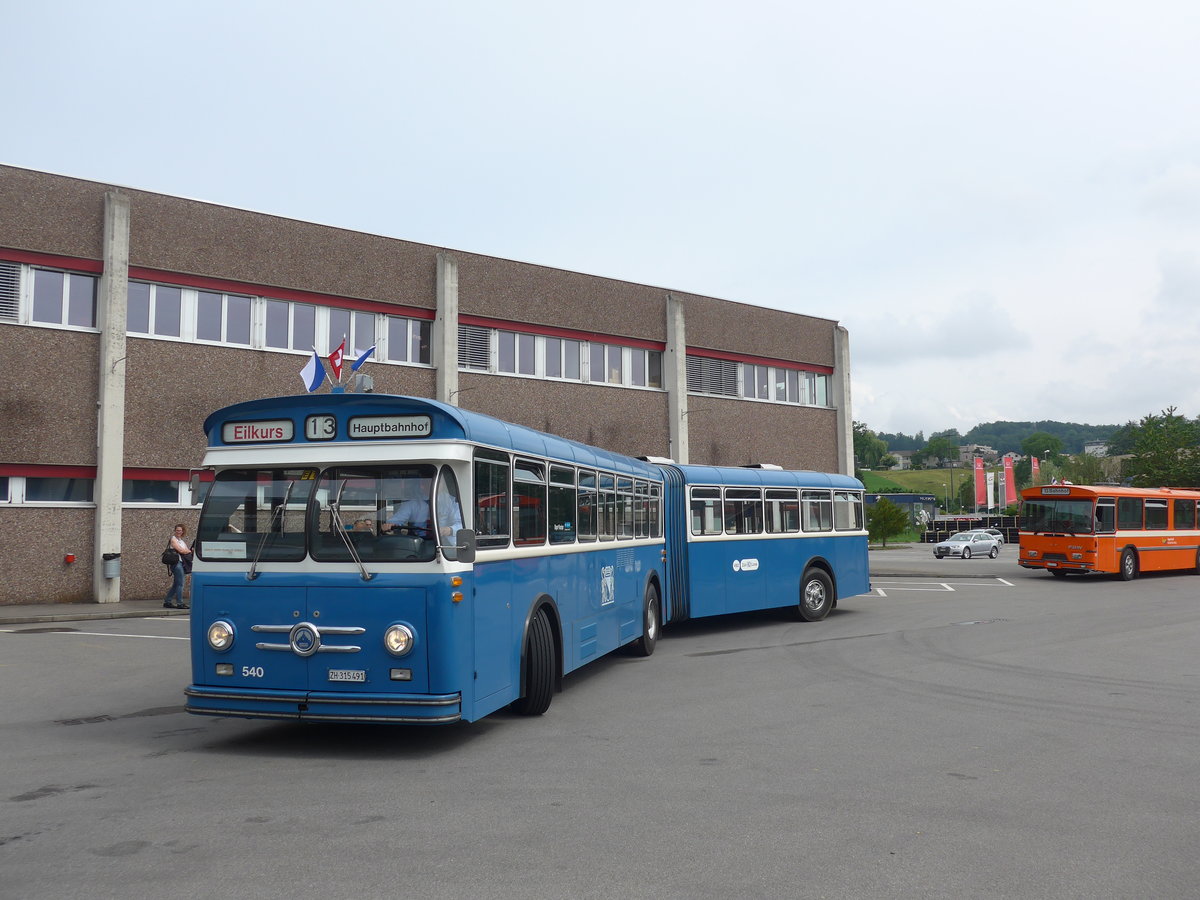 (206'596) - VBZ Z�rich (TMZ) - Nr. 540/ZH 315'491 - Saurer/Saurer (ex Nr. 7540; ex Nr. 540) am 22. Juni 2019 in Emmenbr�cke, Debrunner Acifer
