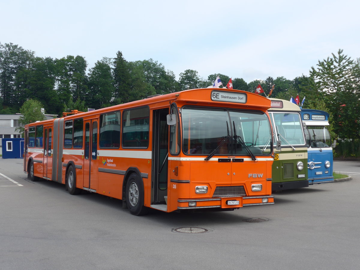 (206'617) - ZVB Zug (RWB) - Nr. 35/ZH 797'215 - FBW/Hess am 22. Juni 2019 in Emmenbr�cke, Debrunner Acifer