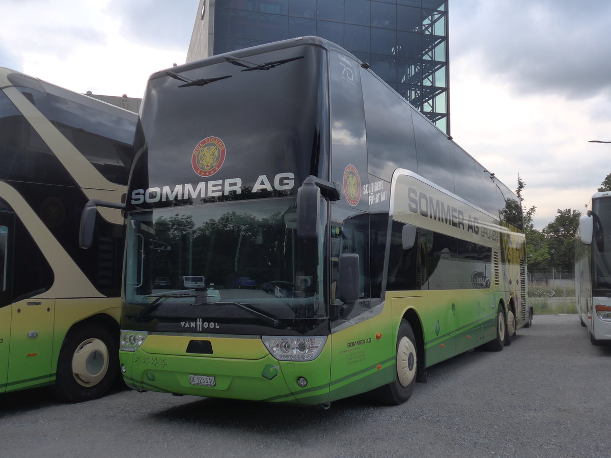 (206'645) - Sommer, Gr�nen - BE 123'540 - Van Hool am 22. Juni 2019 in Thun, Kleine Allmend
