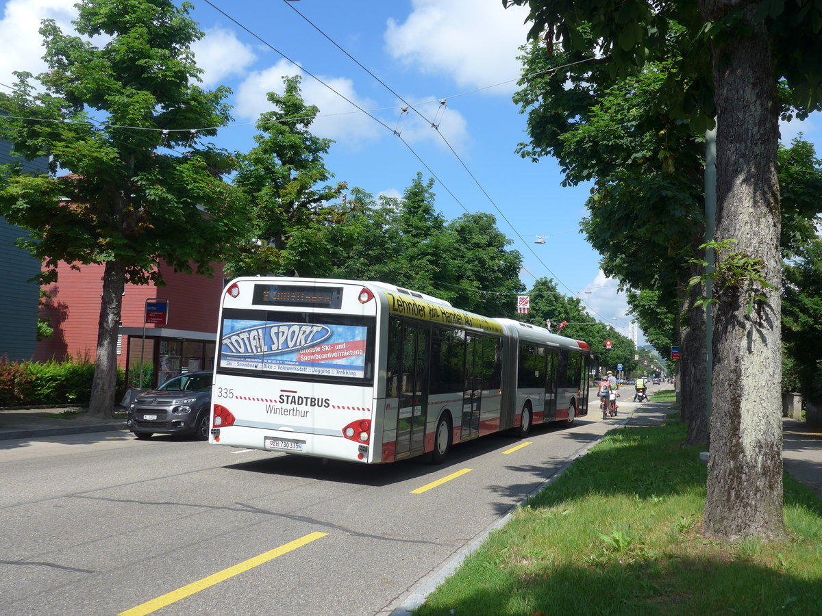 (206'666) - SW Winterthur - Nr. 335/ZH 730'335 - Solaris am 23. Juni 2019 in Winterthur, Feldtal