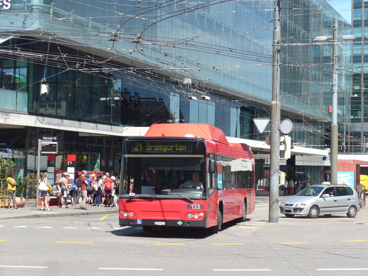 (206'777) - Bernmobil, Bern - Nr. 133/BE 624'133 - Volvo am 24. Juni 2019 beim Bahnhof Bern