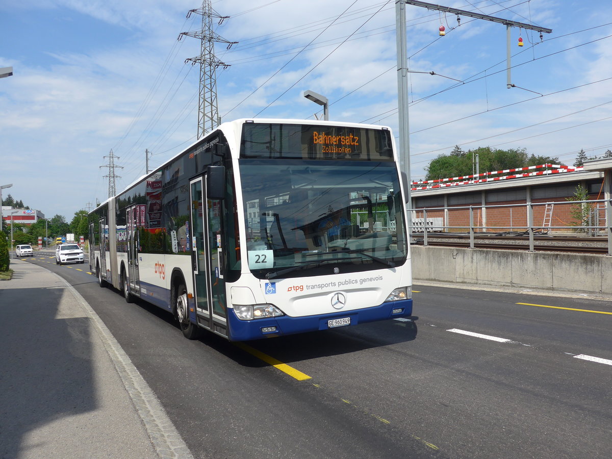 (207'588) - Gen�ve-Tours, Gen�ve - Nr. 1925/GE 960'949 - Mercedes am 8. Juli 2019 beim Bahnhof Zollikofen