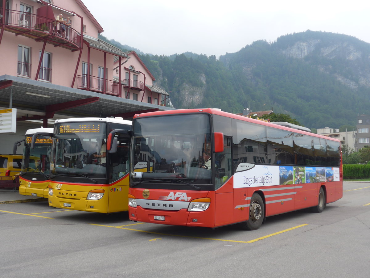 (207'648) - AFA Adelboden - Nr. 24/BE 26'701 - Setra am 9. Juli 2019 in Meiringen, Postautostation (Einsatz PostAuto f�r Engstlenalp-Bus)