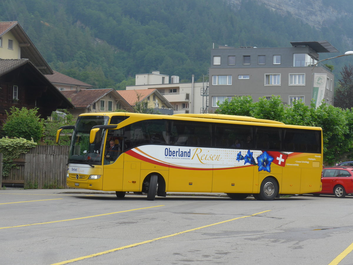 (207'662) - Oberland Reisen, Thun - Nr. 28/BE 356'085 - Mercedes (ex AVG Grindelwald Nr. 28) am 9. Juli 2019 in Meiringen, Postautostation