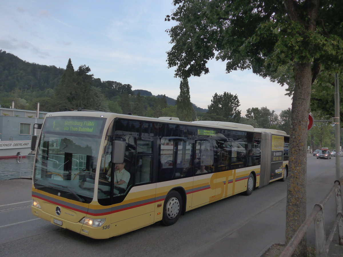 (207'971) - STI Thun - Nr. 136/BE 801'136 - Mercedes am 18. Juli 2019 bei der Schifflndte Thun