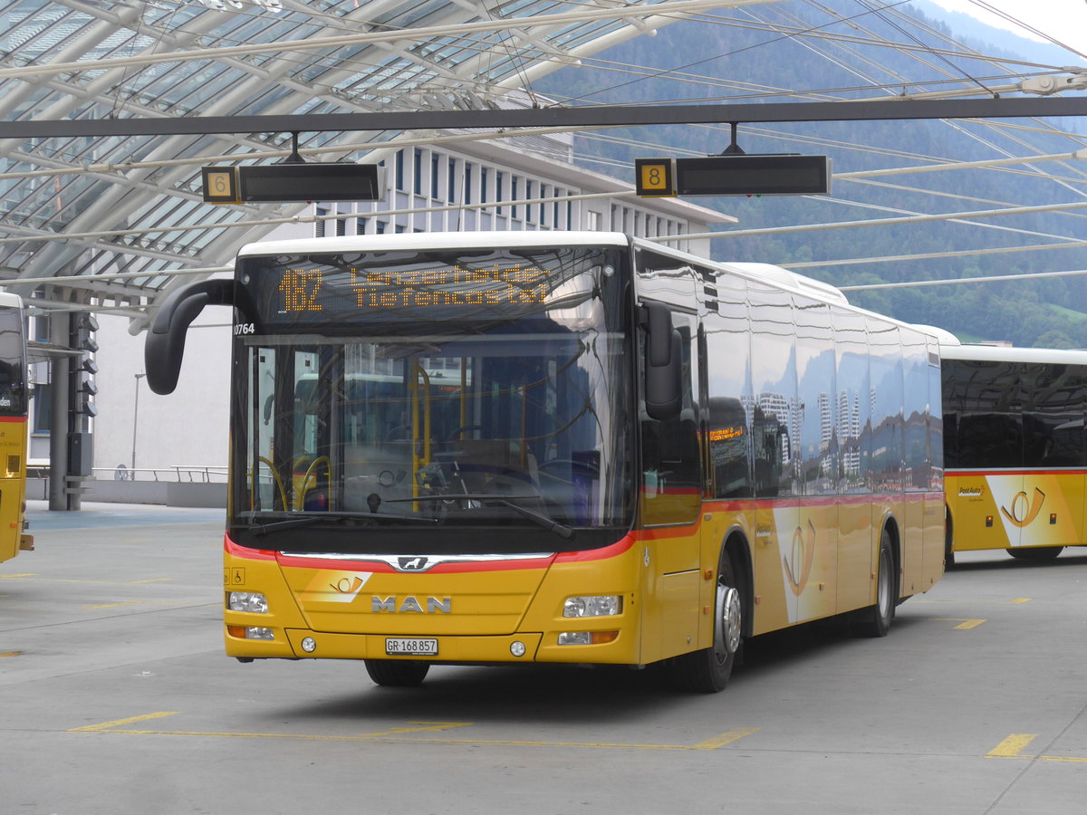 (208'006) - PostAuto Graub�nden - GR 168'857 - MAN am 21. Juli 2019 in Chur, Postautostation