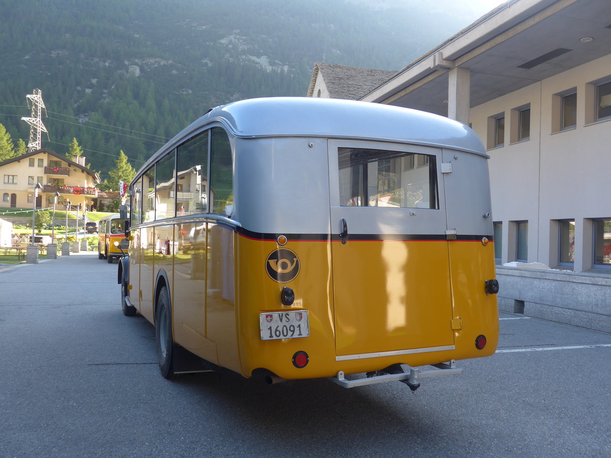 (208'278) - Bonnard, Ayer - VS 16'091 - Saurer/Hess (ex APN Gen�ve; ex Baumgartner, Grenchen; ex P 23'009; ex P 2031) am 3. August 2019 in Simplon Dorf, Werkhof