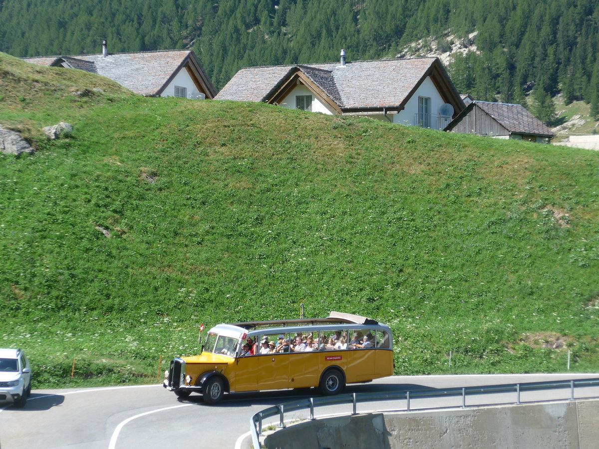 (208'363) - Bonnard, Ayer - VS 16'091 - Saurer/Hess (ex APN Genve; ex Baumgartner, Grenchen; ex P 23'009; ex P 2031) am 3. August 2019 bei Simplon Dorf