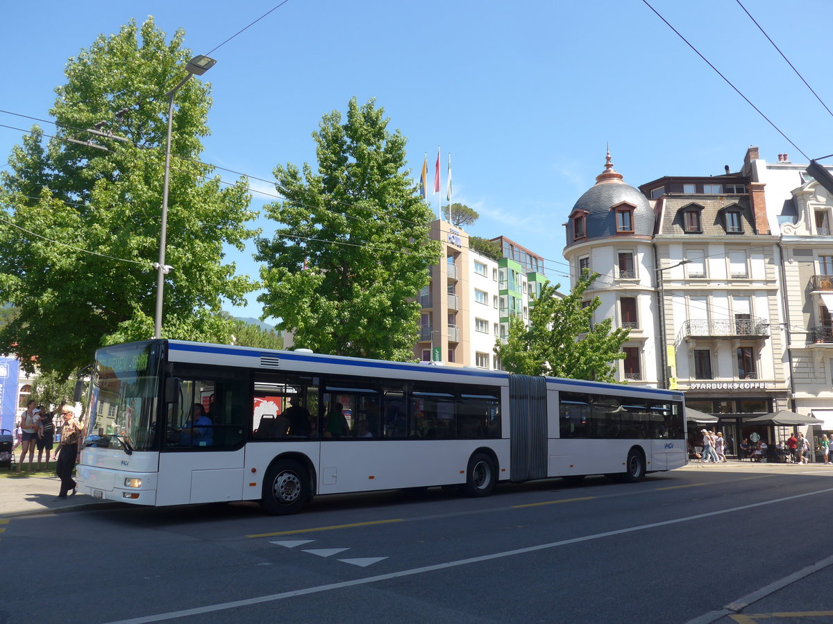 (208'465) - VMCV Clarens - Nr. 904/VD 463'528 - MAN (ex transN, La Chaux-de-Fonds Nr. 241; ex TN Neuch�tel Nr. 241) am 4. August 2019 beim Bahnhof Vevey
