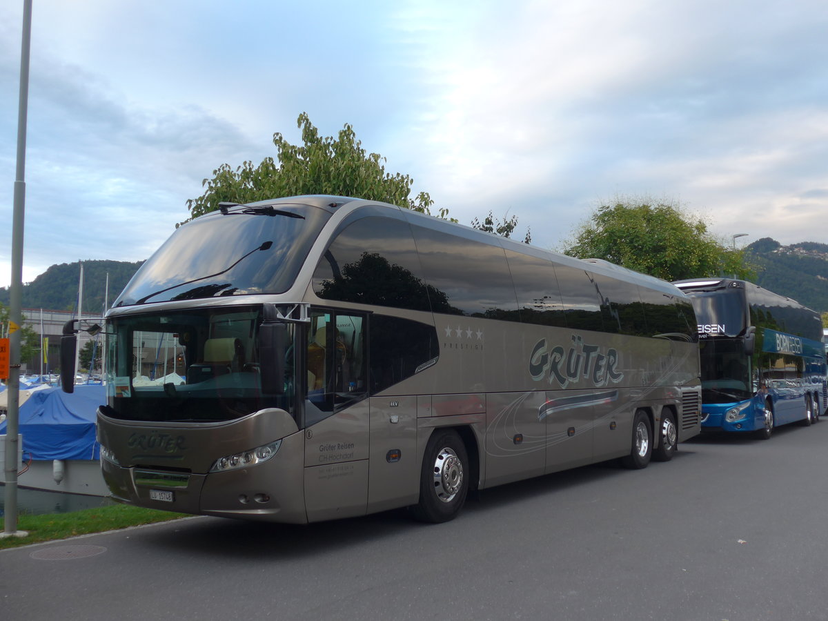 (208'612) - Gr�ter, Hochdorf - Nr. 8/LU 15'748 - Neoplan am 10. August 2019 in Thun, Strandbad