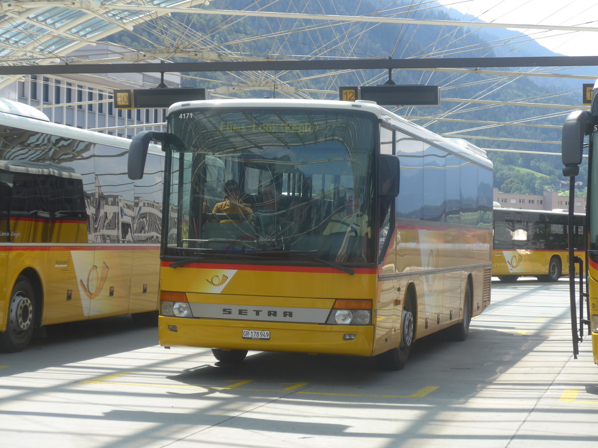 (208'668) - PostAuto Graub�nden (Thepra 10) - GR 178'949 - Setra am 11. August 2019 in Chur, Postautostation