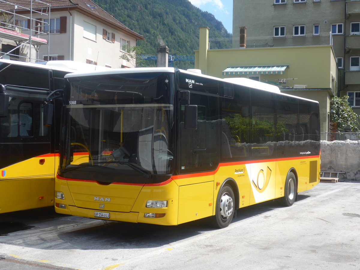 (208'676) - Bossi&Hemmi, Tiefencastel - GR 154'013 - MAN/G�ppel (ex Zegg, Samnaun) am 11. August 2019 in Chur, Postgarage