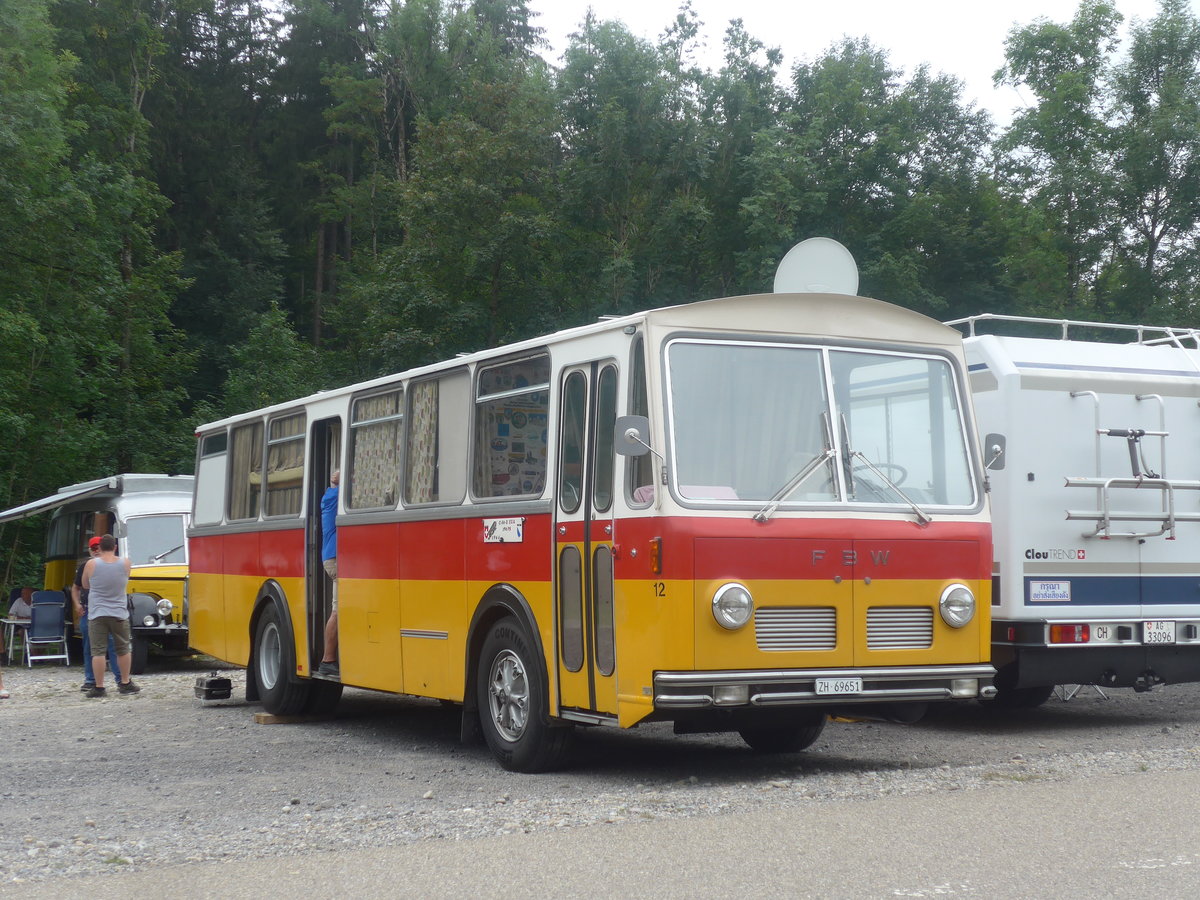 (208'819) - Tr�b, Oberrieden - Nr. 12/ZH 69'651 - FBW/R&J (ex Ryffel, Uster Nr. 12) am 17. August 2019 in Atzm�nnig, Schutt