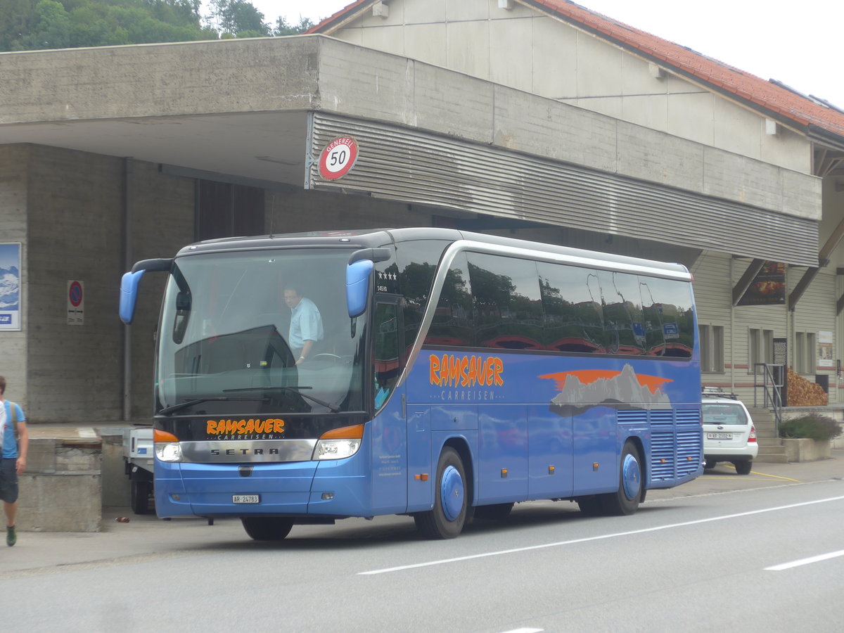 (208'931) - Ramsauer, Herisau - AR 24'783 - Setra am 17. August 2019 beim Bahnhof Herisau