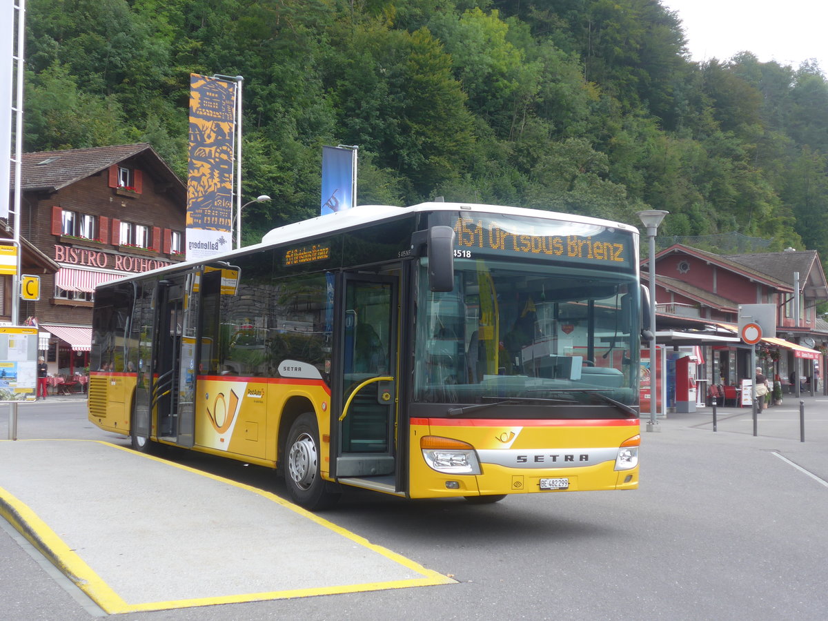 (209'199) - Flck, Brienz - Nr. 1/BE 482'299 - Setra am 1. September 2019 beim Bahnhof Brienz