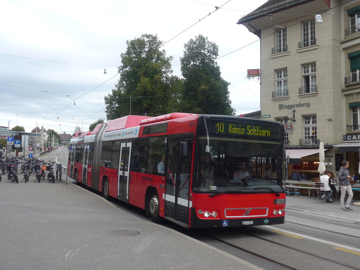 (209'341) - Bernmobil, Bern - Nr. 801/BE 612'801 - Volvo am 5. September 2019 in Bern, Zytglogge