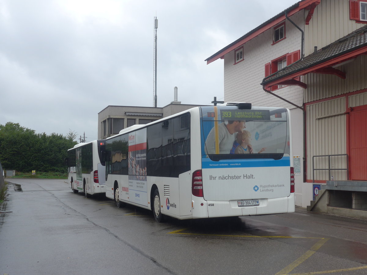 (209'396) - Knecht, Windisch - Nr. 458/AG 304'177 - Mercedes am 8. September 2019 beim Bahnhof Mgenwil