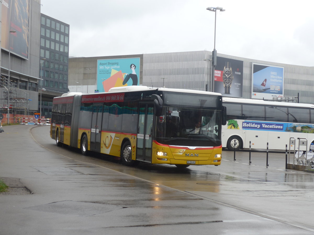 (209'415) - PostAuto Z�rich - Nr. 314/ZH 780'683 - MAN am 8. September 2019 in Z�rich, Flughafen