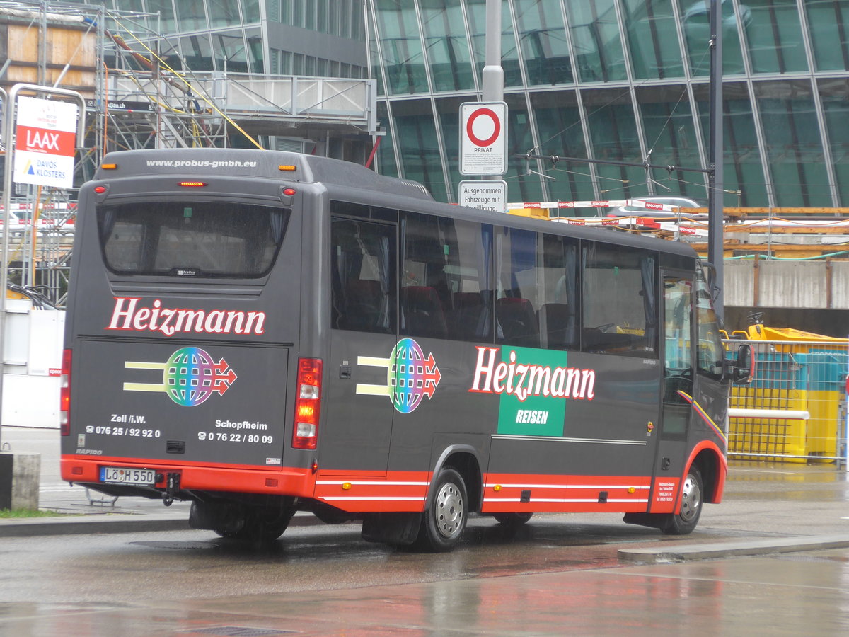 (209'417) - Aus Deutschland: Heizmann, Schopfheim - L�-H 550 - Iveco/ProBus am 8. September 2019 in Z�rich, Flughafen