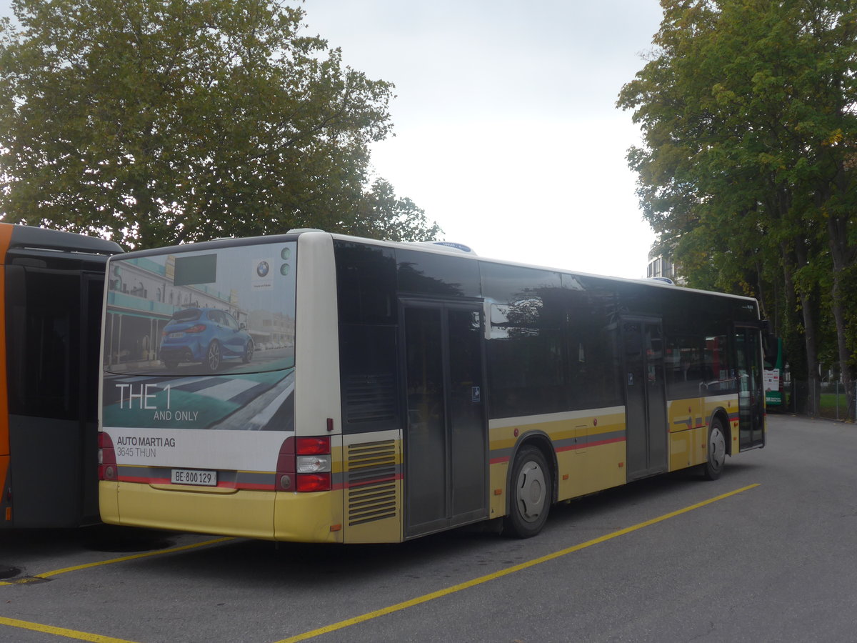 (209'885) - STI Thun - Nr. 129/BE 800'129 - MAN am 5. Oktober 2019 bei der Schiffl�ndte Thun