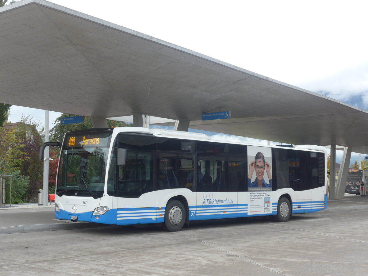 (209'993) - RTB Altsttten - Nr. 57/SG 131'724 - Mercedes am 6. Oktober 2019 beim Bahnhof Buchs