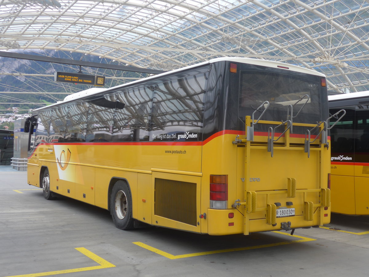 (210'000) - PostAuto Graub�nden - GR 180'030 - Volvo (ex Reptrans, Salouf; ex PostAuto Graub�nden GR 102'313) am 6. Oktober 2019 in Chur, Postautostation
