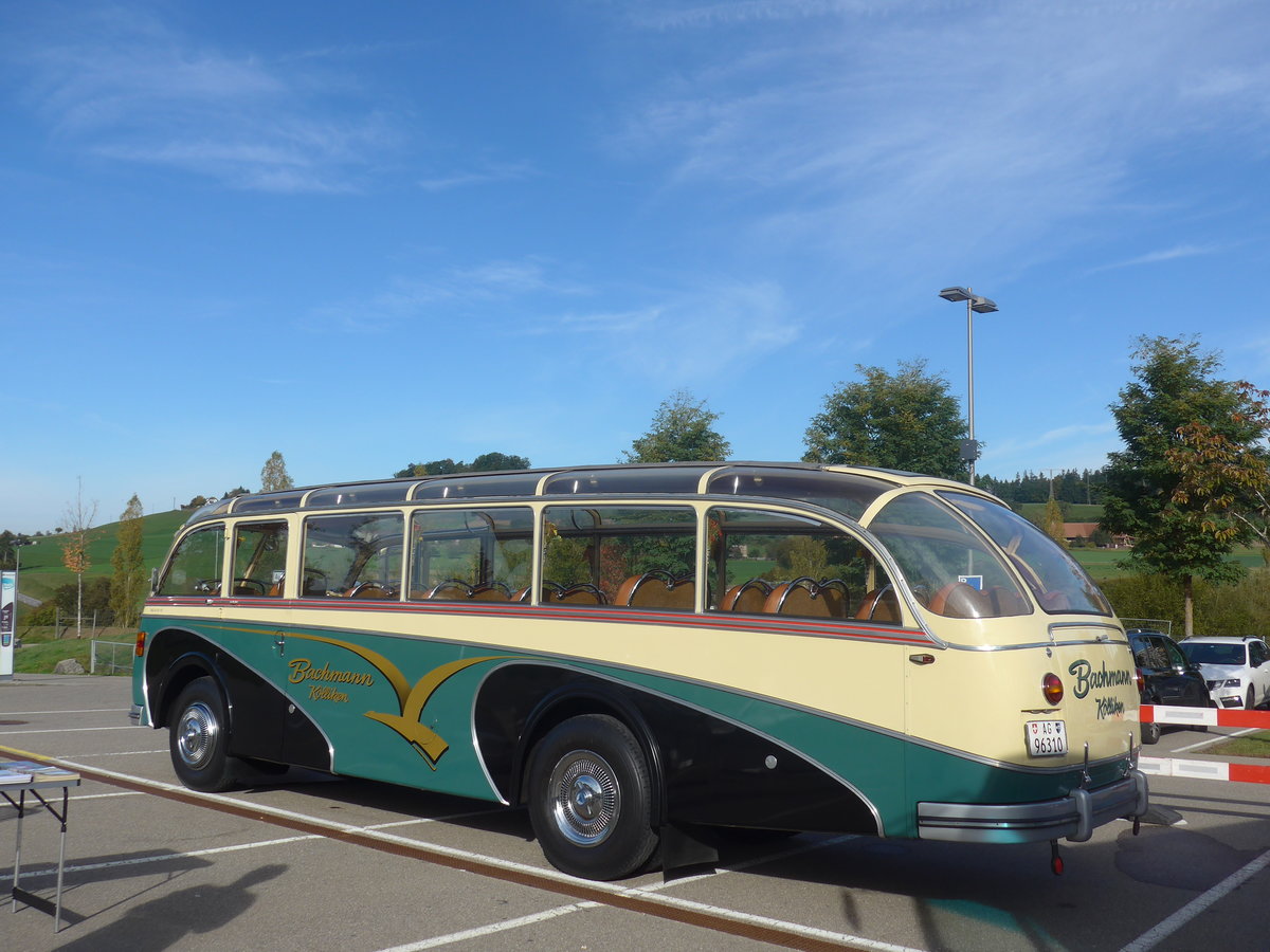 (210'111) - Bachmann, K�lliken - AG 96'310 - Saurer/R&J (ex BSF Hochdorf; ex Wenger, Interlaken) am 12. Oktober 2019 in Bern, Westside