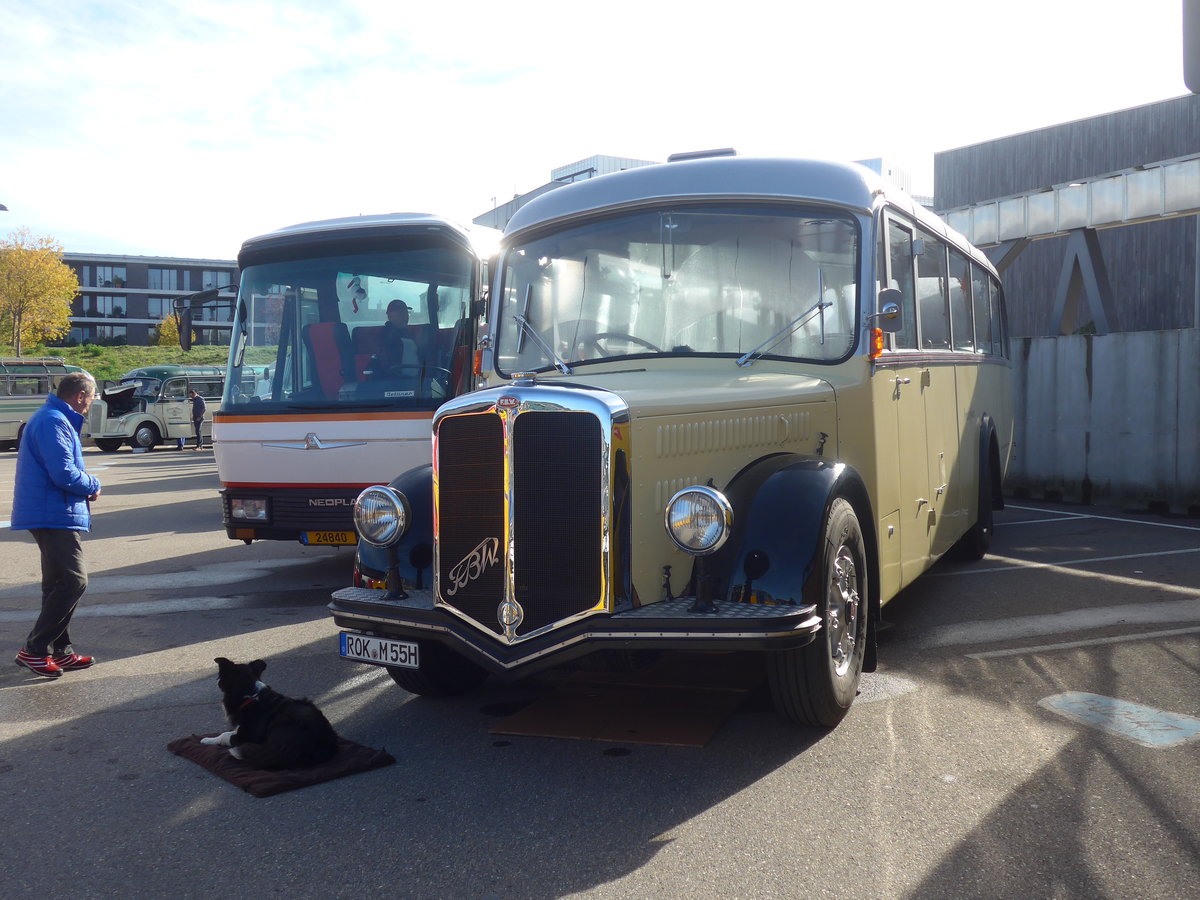 (210'131) - Aus Deutschland: Sch�fer, Schweisweiler - Nr. 1/ROK-M 55H - FBW/FHS (ex Gutjahr, CH-Bubikon Nr. 1; ex AAGL Liestal/CH; ex BLT Oberwil/CH; ex Einwohnergemeinde, CH-Dornach) am 12. Oktober 2019 in Bern, Westside 