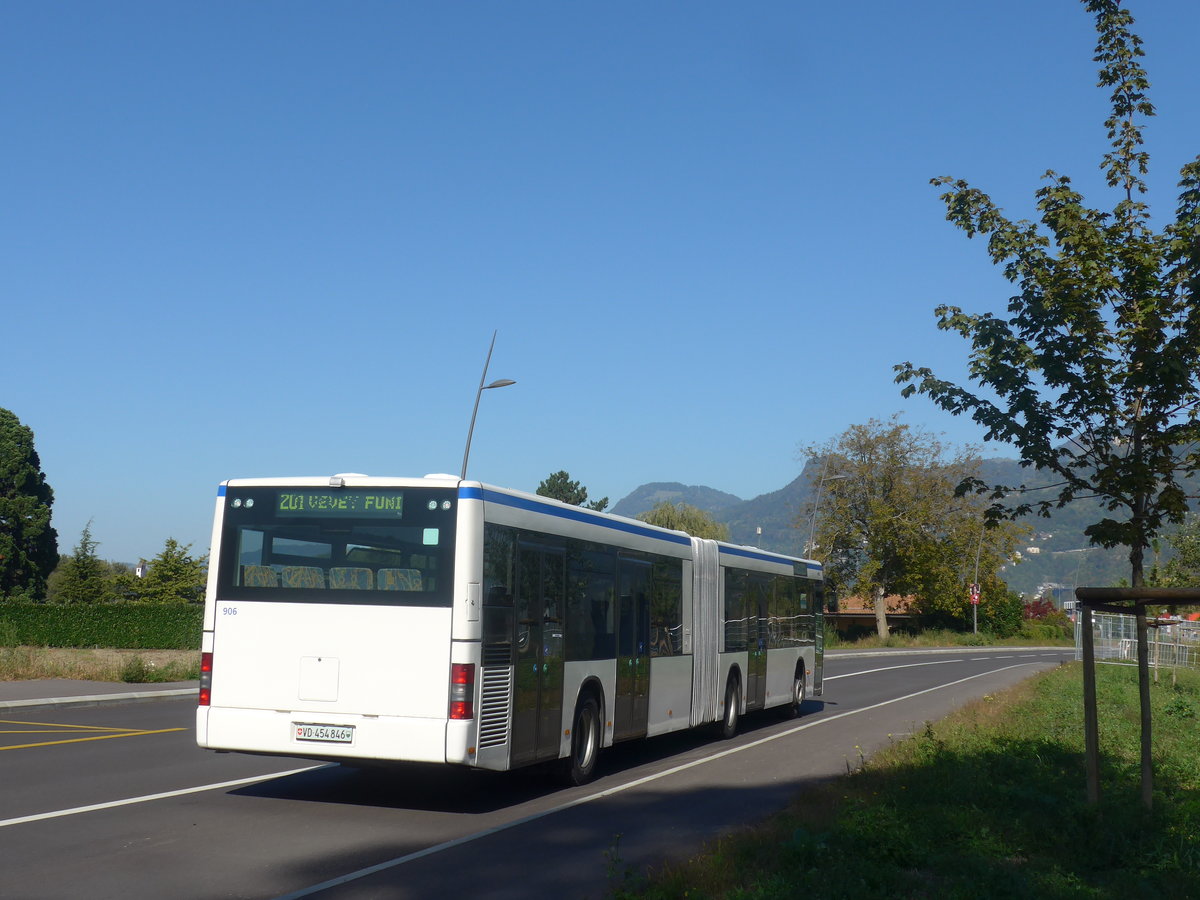 (210'324) - VMCV Clarens - Nr. 906/VD 454'846 - MAN (ex transN, La Chaux-de-Fonds Nr. 243; ex TN Neuch�tel Nr. 243) am 14. Oktober 2019 in Rennaz, H�pital