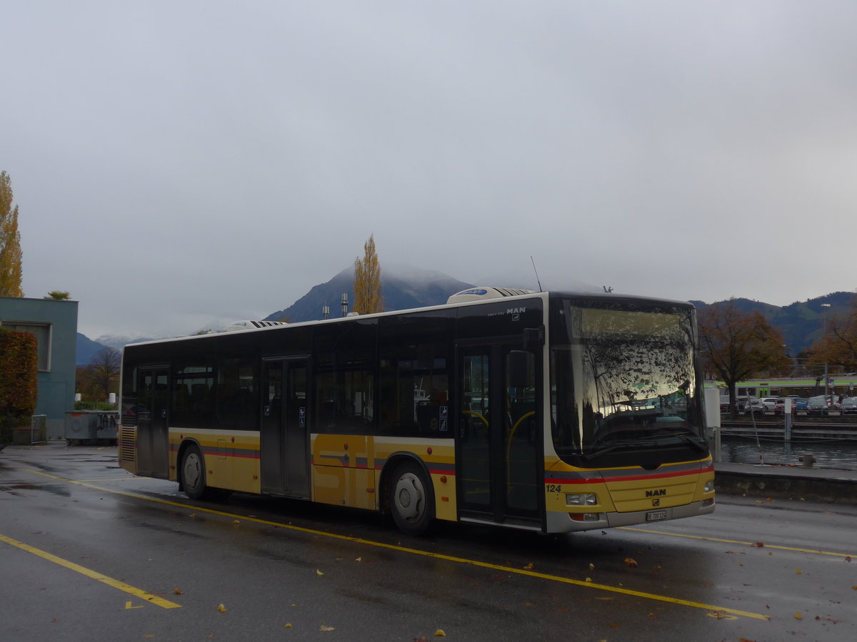 (210'747) - STI Thun - Nr. 124/BE 700'124 - MAN am 3. November 2019 bei der Schiffl�ndte Thun