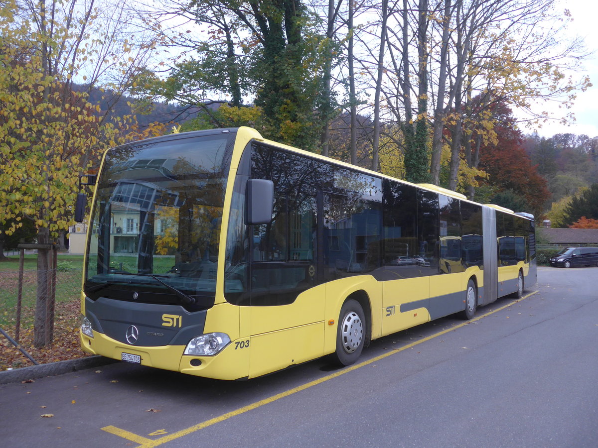 (210'956) - STI Thun - Nr. 703/BE 754'703 - Mercedes am 9. November 2019 bei der Schiffl�ndte Thun