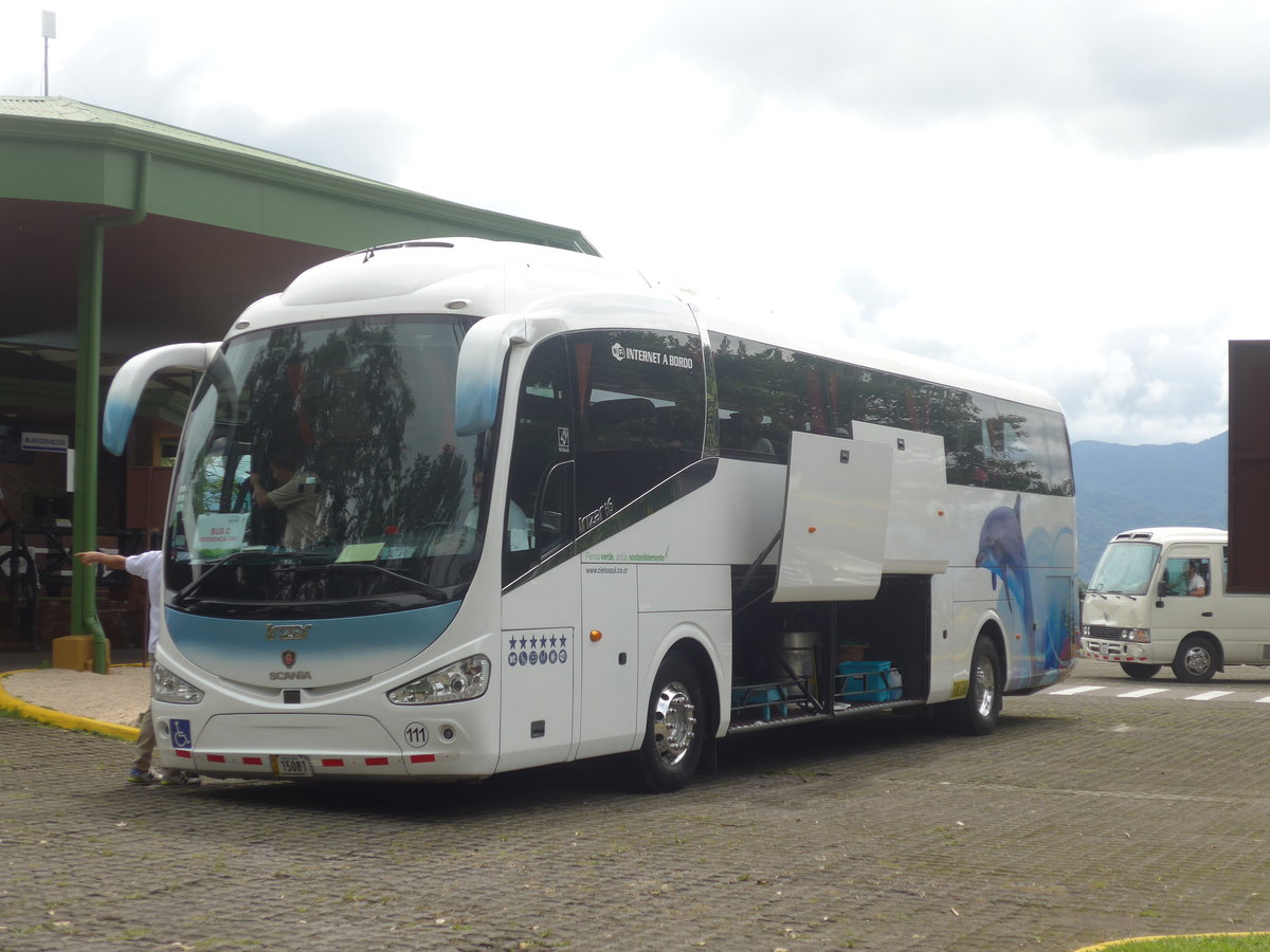 (211'234) - CieloAzul, San Jos� - Nr. 111/15'081 - Scania/Irizar am 14. November 2019 in La Fortuna, Mistico