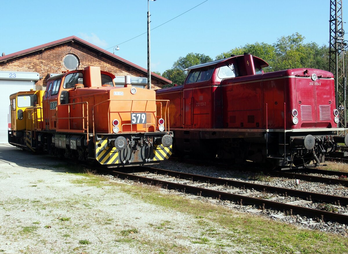 212 133-3 und RHB Nr.579 in Neu-Offingen am 09.10.2020.