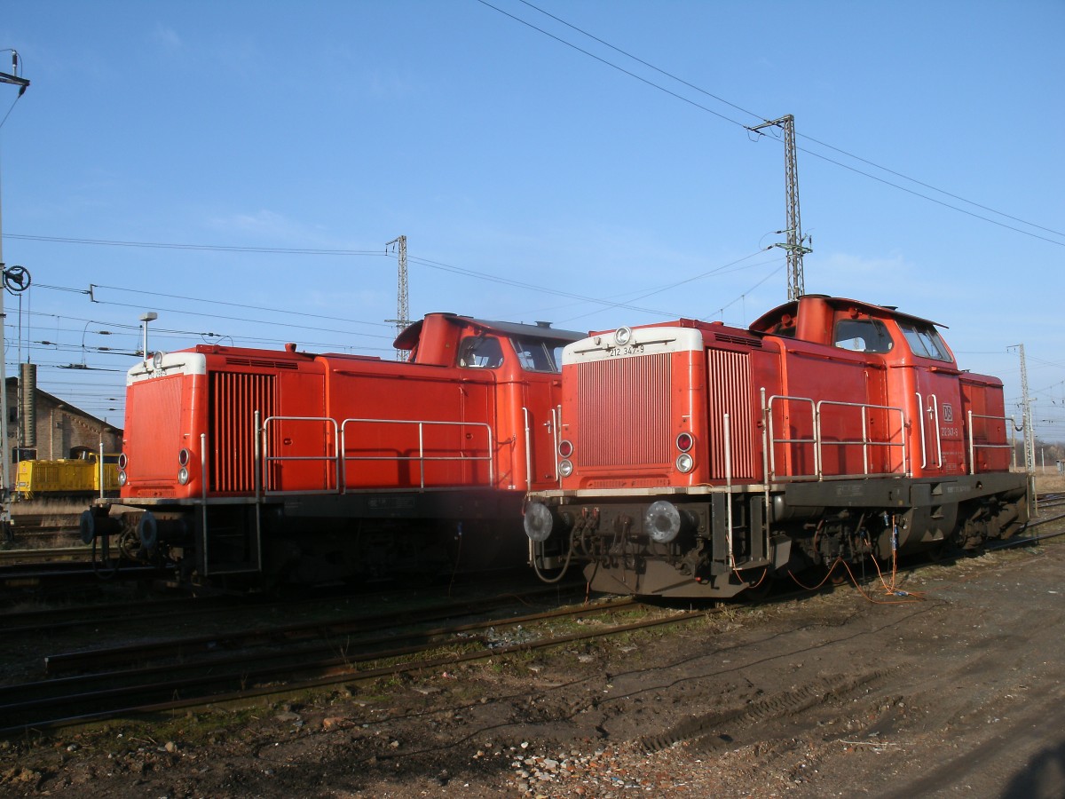 212 298-4 und 212 347-9,am 23.Februar 2014,in Stralsund.