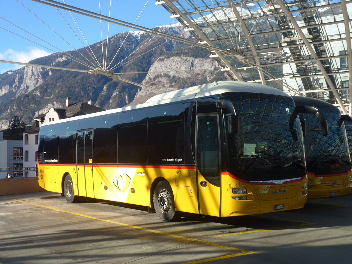 (212'616) - PostAuto Graub�nden - GR 173'202 - MAN am 7. Dezember 2019 in Chur, Postautostation