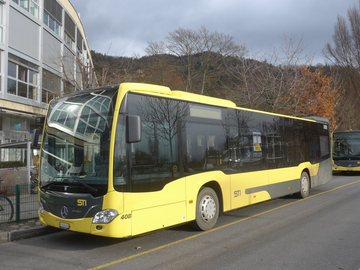 (212'862) - STI Thun - Nr. 408/BE 836'408 - Mercedes am 9. Dezember 2019 bei der Schiffl�ndte Thun