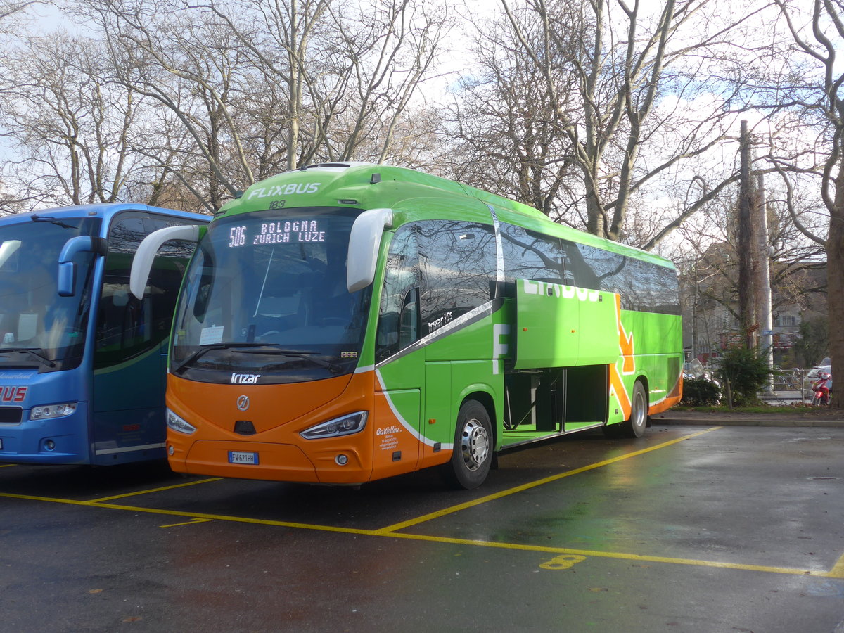 (212'955) - Aus Italien: Garbellini, Rovigo - Nr. 183/FW-621 HH - Irizar am 14. Dezember 2019 in Zrich, Sihlquai