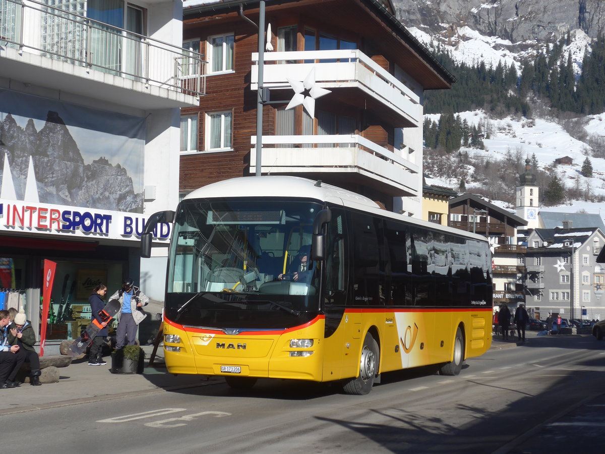 (213'269) - PostAuto Graub�nden - GR 173'206 - MAN am 1. Januar 2020 in Flims, Bergbahnen