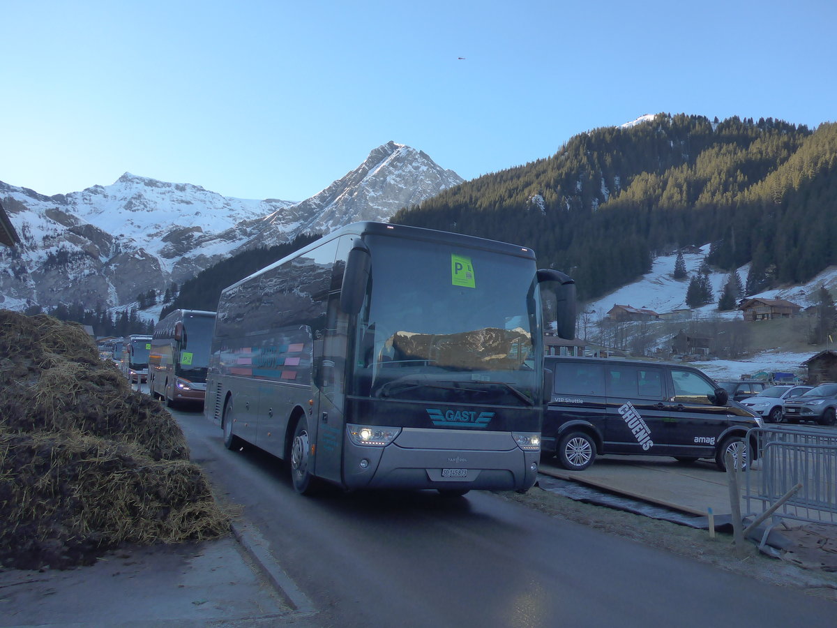 (213'549) - Gast, Utzenstorf - BE 145'873 - Van Hool am 11. Janauar 2020 in Adelboden, Weltcup