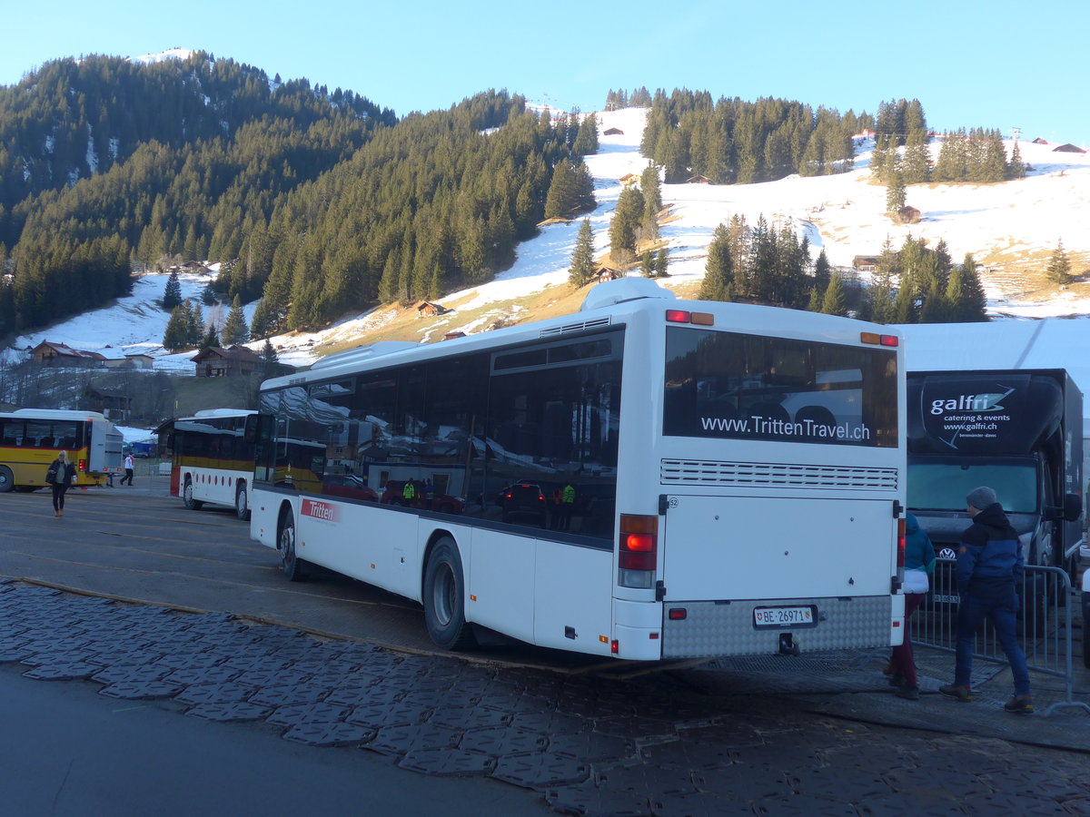 (213'566) - Tritten, Zweisimmen - Nr. 52/BE 26'971 - Setra (ex Interbus, Yverdon Nr. 52; ex AAGL Liestal Nr. 63) am 11. Januar 2020 in Adelboden, Weltcup