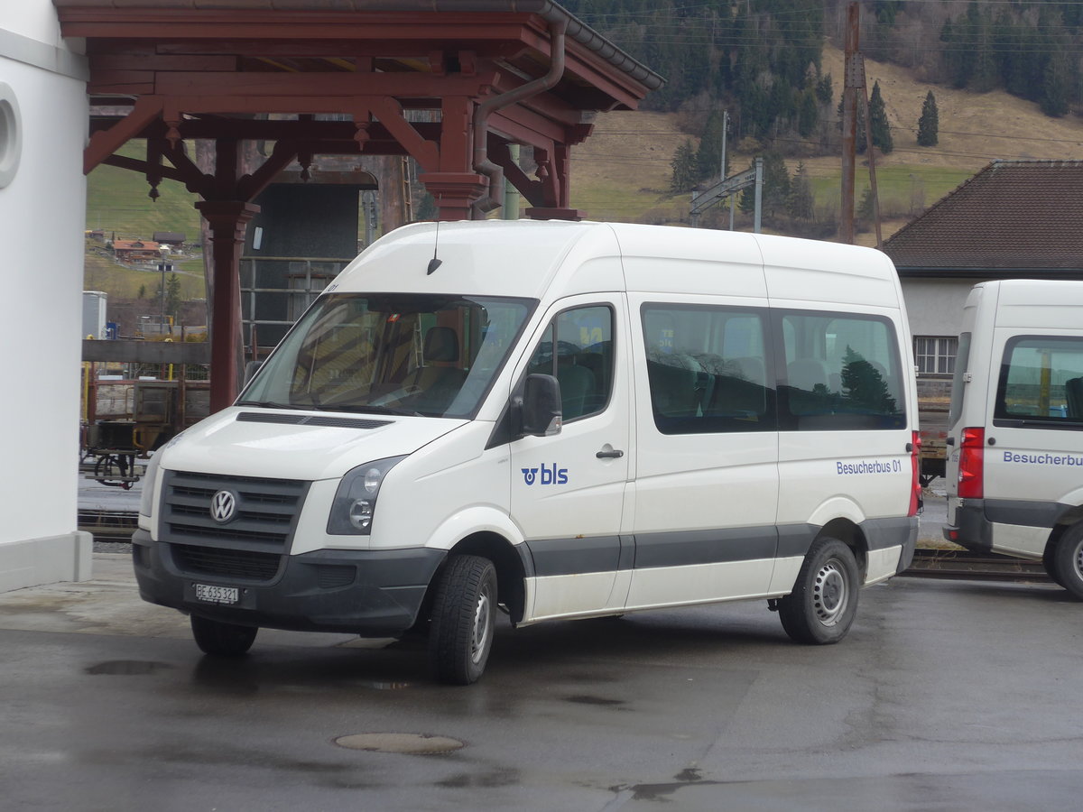 (214'469) - BLS Bern - Nr. 1/BE 635'321 - VW am 19. Februar 2020 in Frutigen, Alter Bahnhof