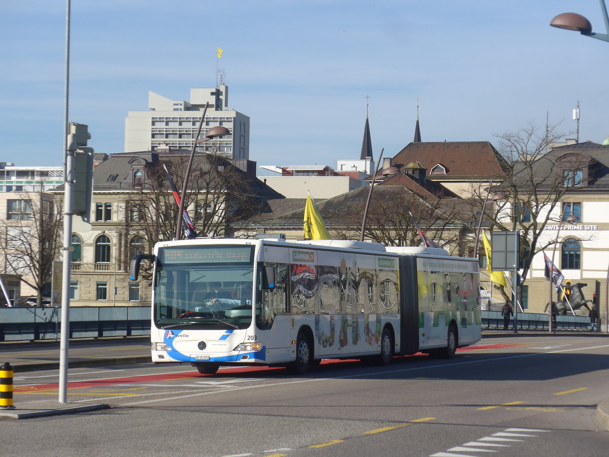 (214'569) - BOGG Wangen b.O. - Nr. 203/SO 157'072 - Mercedes am 20. Februar 2020 in Olten, Bahnhofbrcke